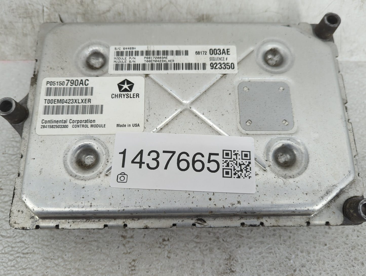 2014 Jeep Grand Cherokee PCM Engine Control Computer ECU ECM PCU OEM P/N:P05150790AC P68172003AE Fits OEM Used Auto Parts - 