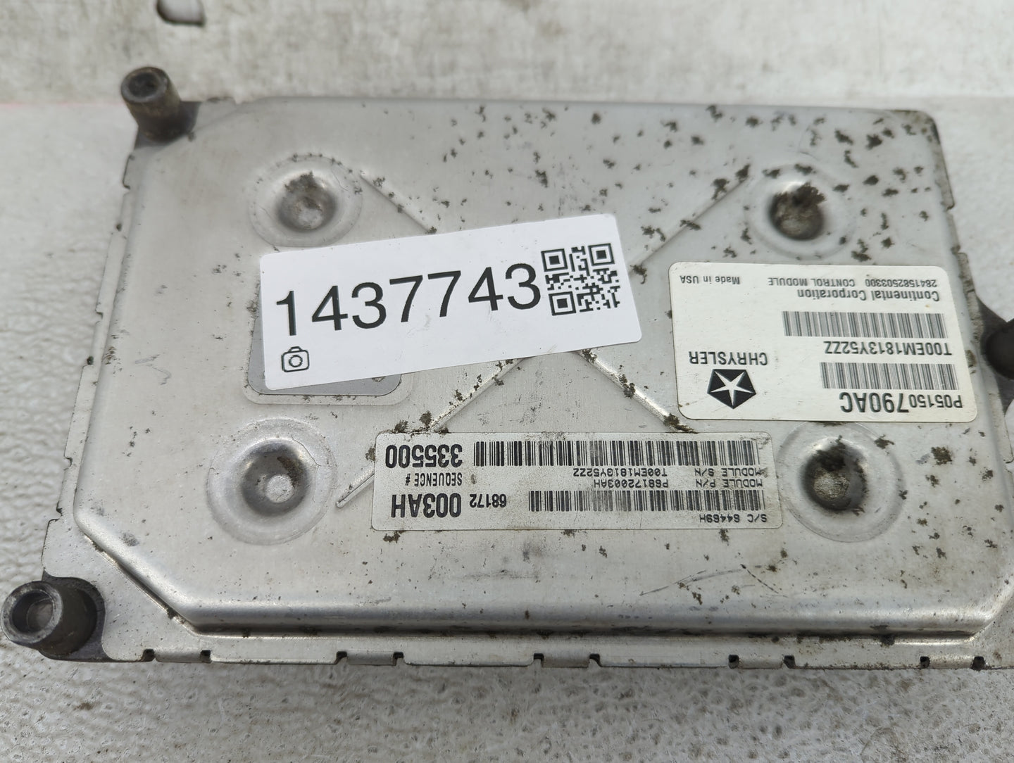 2014 Jeep Grand Cherokee PCM Engine Control Computer ECU ECM PCU OEM P/N:P68172003AH P05150790AC, 68172003AH Fits OEM Used A