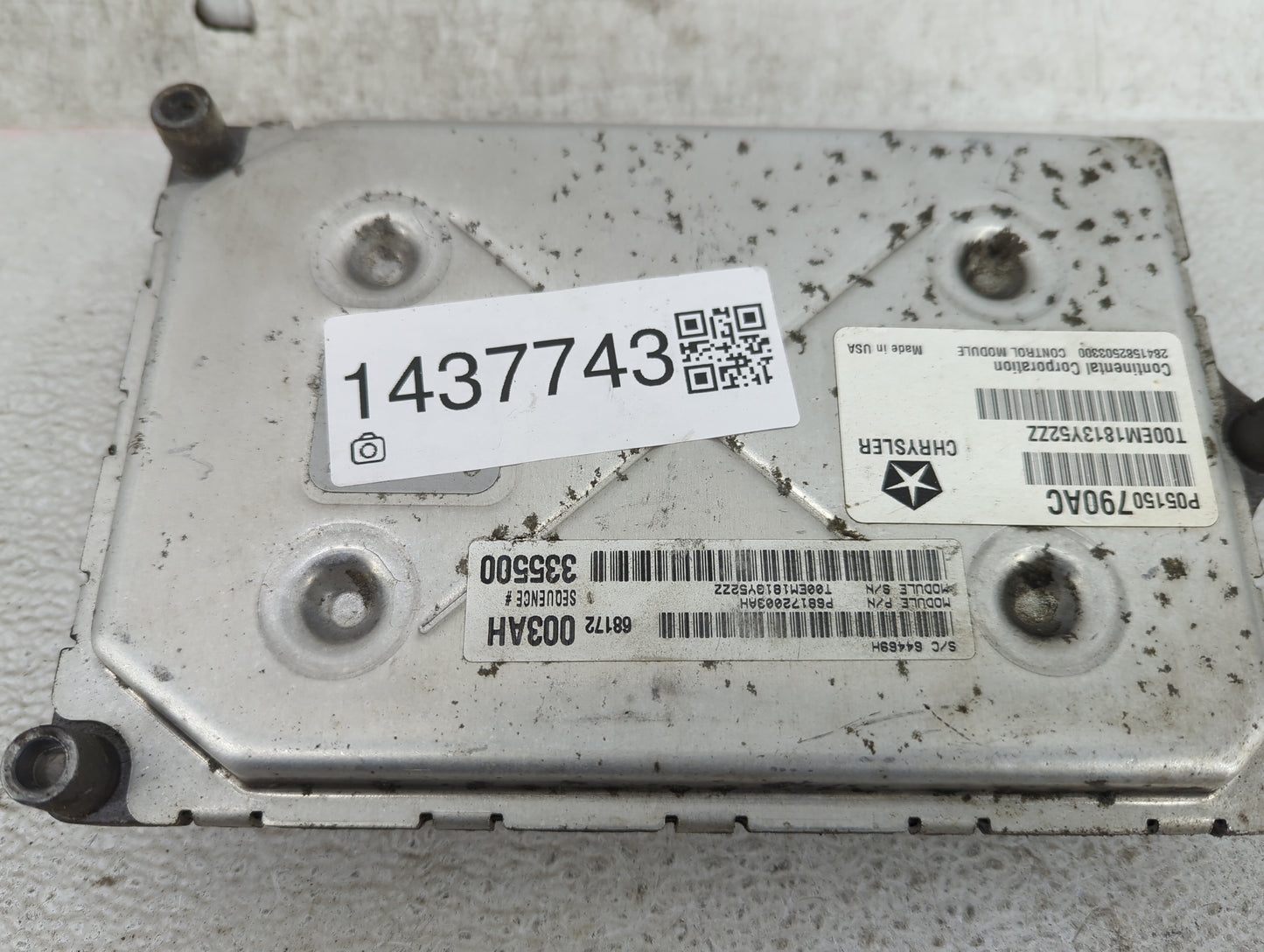 2014 Jeep Grand Cherokee PCM Engine Control Computer ECU ECM PCU OEM P/N:P68172003AH P05150790AC, 68172003AH Fits OEM Used A