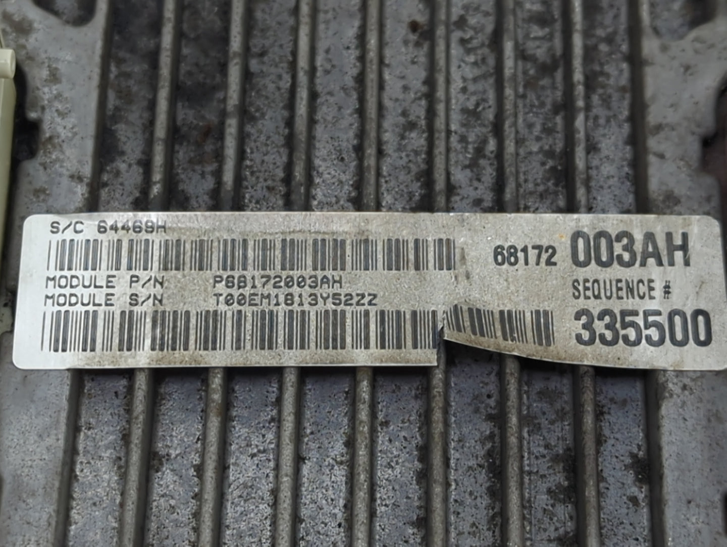 2014 Jeep Grand Cherokee PCM Engine Control Computer ECU ECM PCU OEM P/N:P68172003AH P05150790AC, 68172003AH Fits OEM Used A