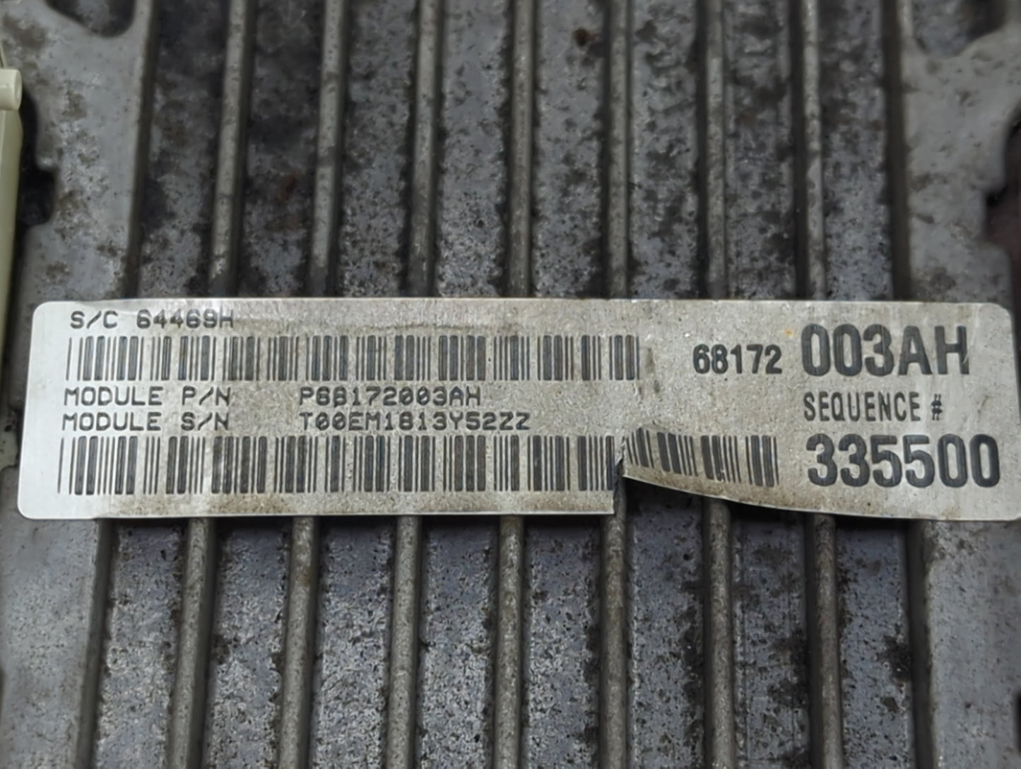 2014 Jeep Grand Cherokee PCM Engine Control Computer ECU ECM PCU OEM P/N:P68172003AH P05150790AC, 68172003AH Fits OEM Used A