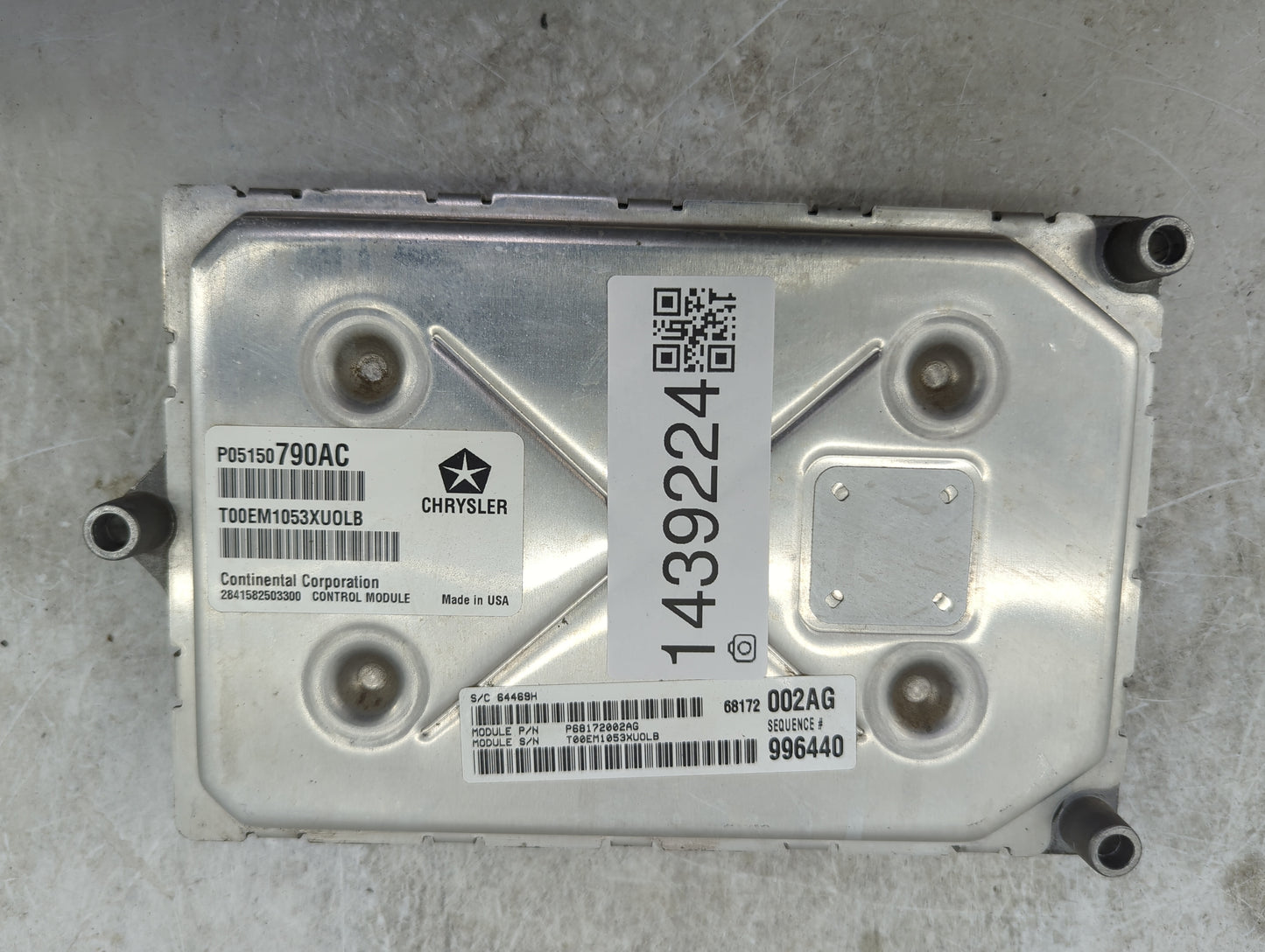 2014 Jeep Grand Cherokee PCM Engine Control Computer ECU ECM PCU OEM P/N:P05150790AC P68172002AG Fits OEM Used Auto Parts - 