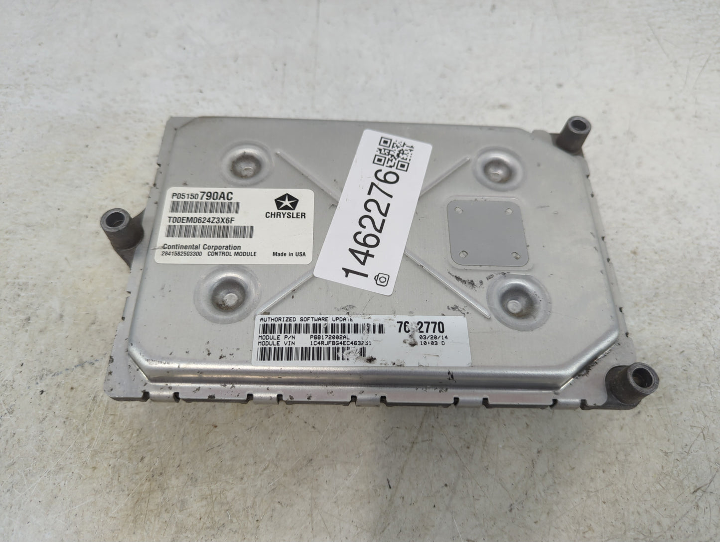 2014 Jeep Grand Cherokee PCM Engine Control Computer ECU ECM PCU OEM P/N:P05150790AC P68172002AL Fits OEM Used Auto Parts - 