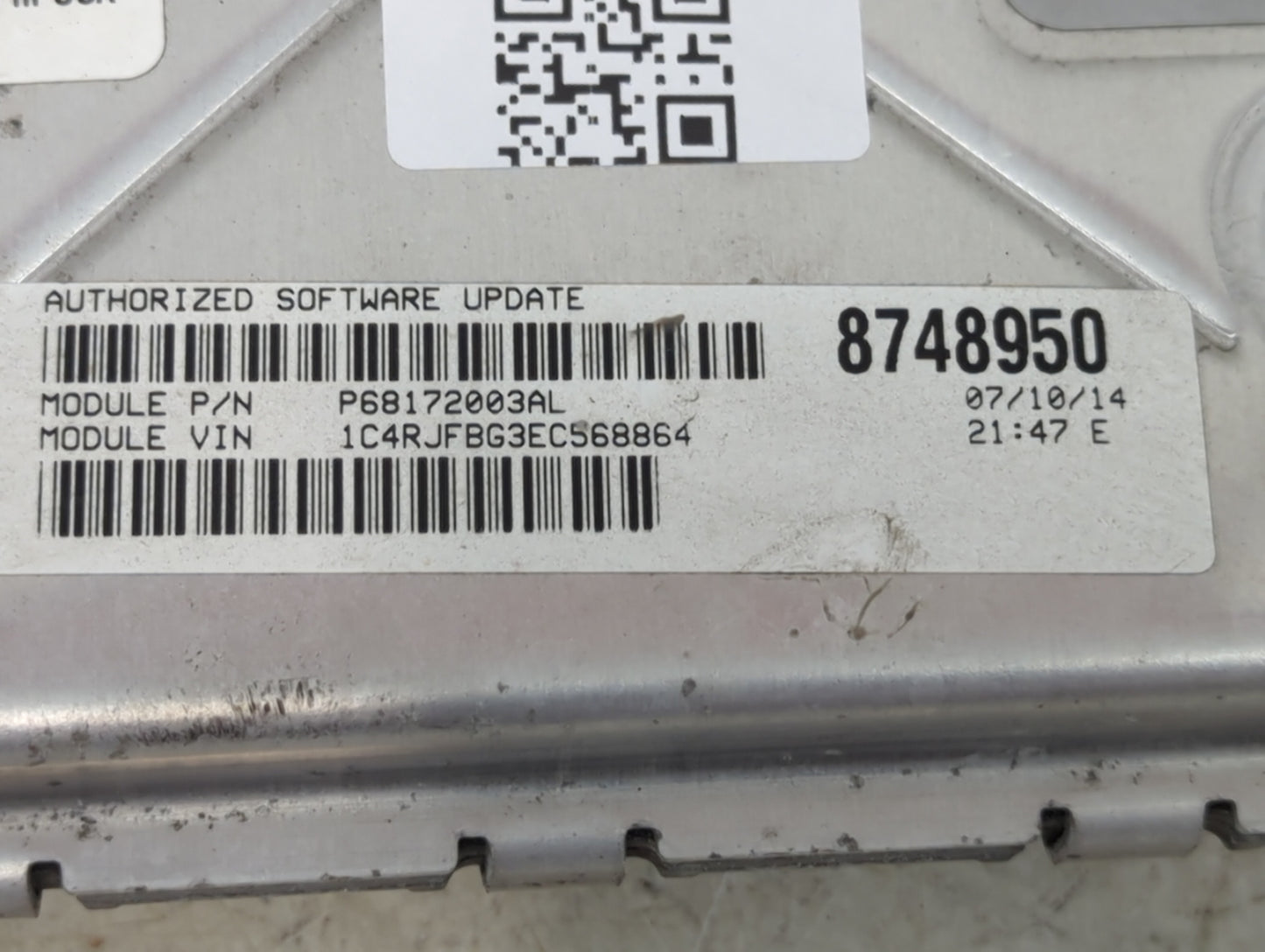 2014 Jeep Grand Cherokee PCM Engine Control Computer ECU ECM PCU OEM P/N:P05150790AC P68172003AL Fits OEM Used Auto Parts - 