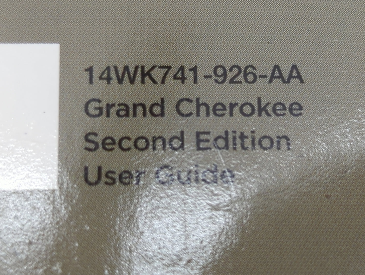 2014 Jeep Grand Cherokee Owners Manual Book Guide P/N:14WK741-926-AA OEM Used Auto Parts - Oemusedautoparts1.com