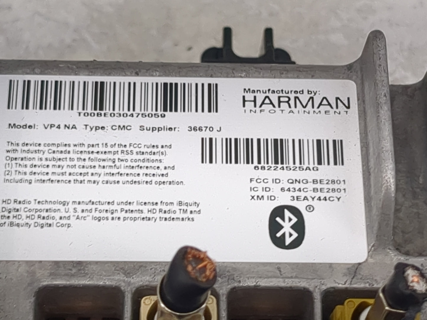 2014 Jeep Grand Cherokee Radio AM FM Cd Player Receiver Replacement P/N:68224525AG T00BE030475059, QNG-BE2801, 6434C-BE2801 