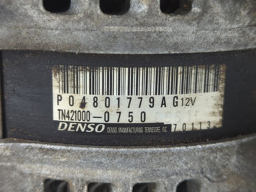 2011-2016 Jeep Grand Cherokee Alternator Replacement Generator Charging Assembly Engine OEM P/N:P04801778AG Fits OEM Used Auto Parts