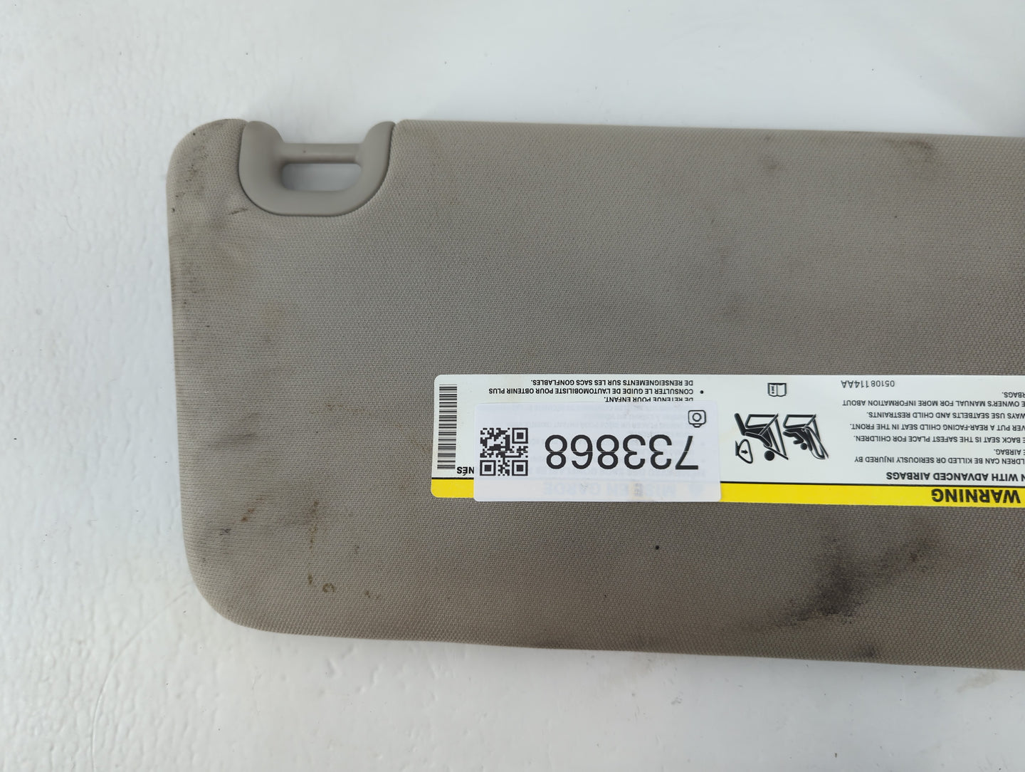 2014 Jeep Grand Cherokee Sun Visor Shade Replacement Driver Left Mirror Fits OEM Used Auto Parts - Oemusedautoparts1.com