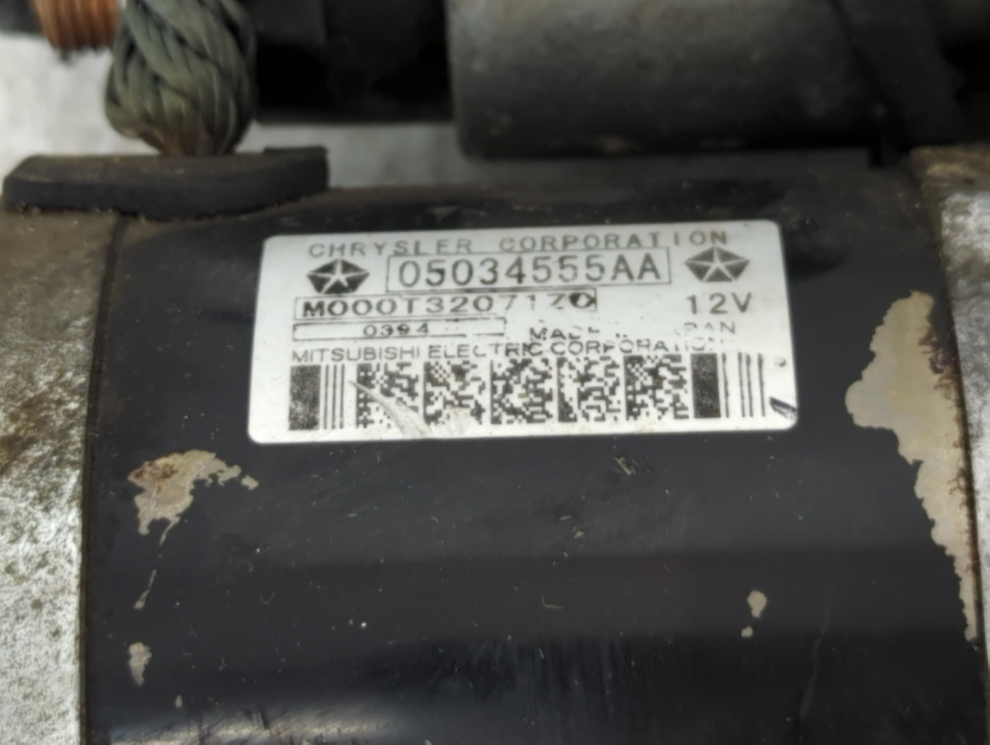 2007-2017 Jeep Patriot Car Starter Motor Solenoid OEM P/N:05034555AA Fits OEM Used Auto Parts - Oemusedautoparts1.com