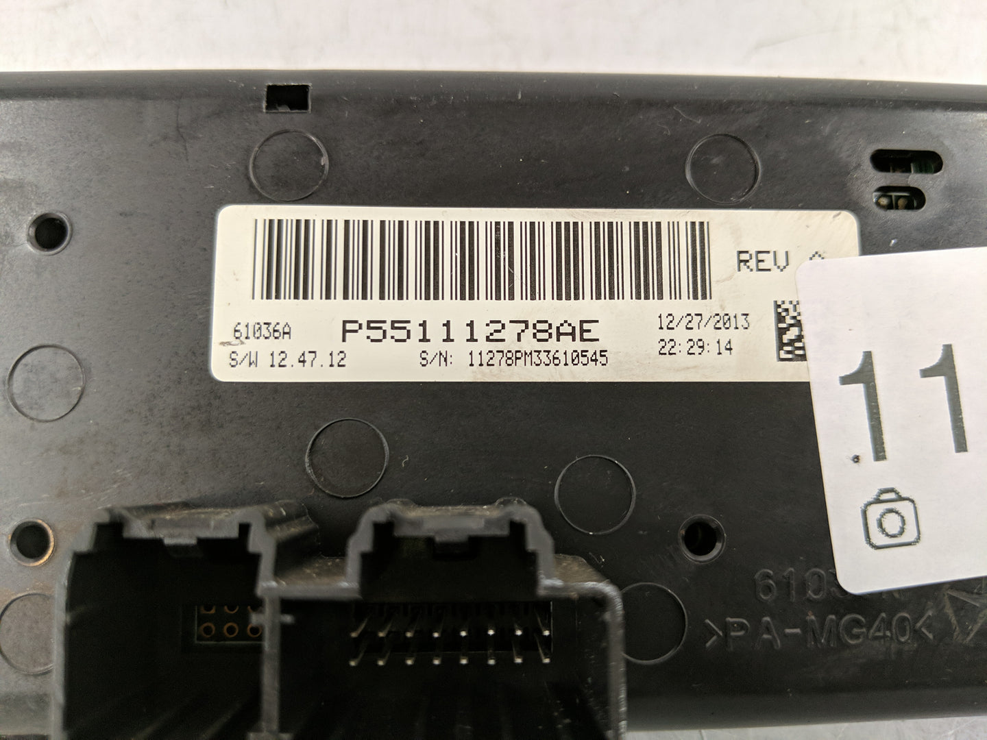2011-2017 Jeep Patriot Climate Control Module Temperature AC/Heater Replacement P/N:P55111278AE Fits OEM Used Auto Parts - O