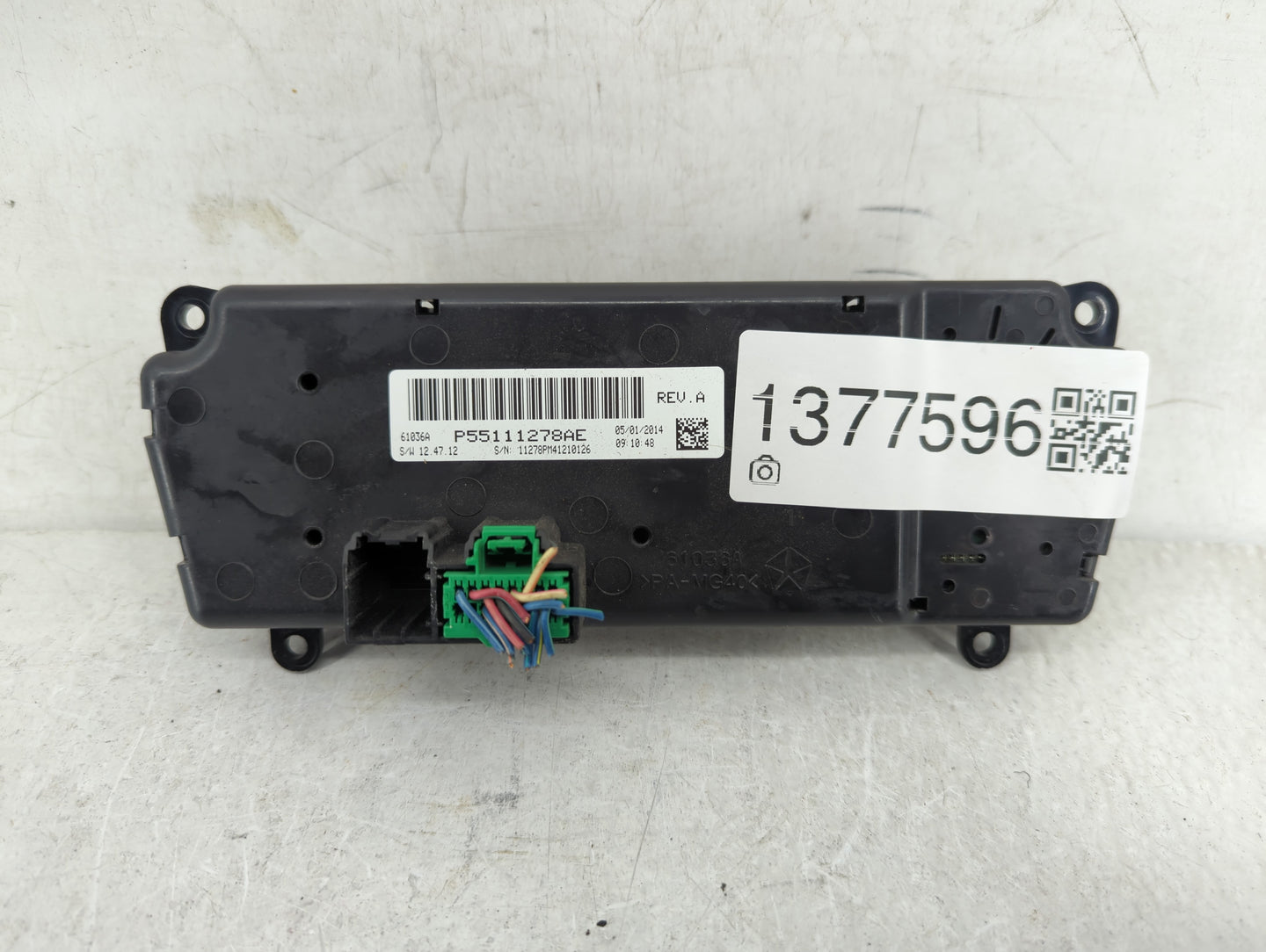 2011-2017 Jeep Patriot Climate Control Module Temperature AC/Heater Replacement P/N:55111278AE Fits OEM Used Auto Parts - Oe
