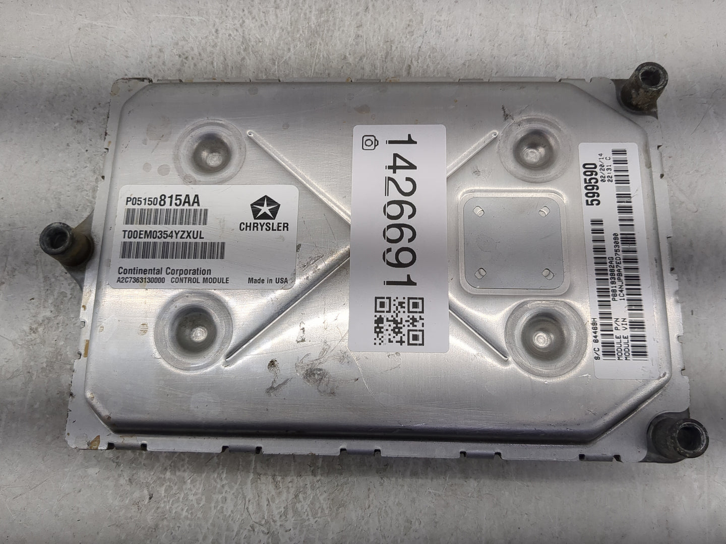 2013-2017 Jeep Patriot PCM Engine Control Computer ECU ECM PCU OEM P/N:P05150815AA T00EM0354YZXUL Fits OEM Used Auto Parts -