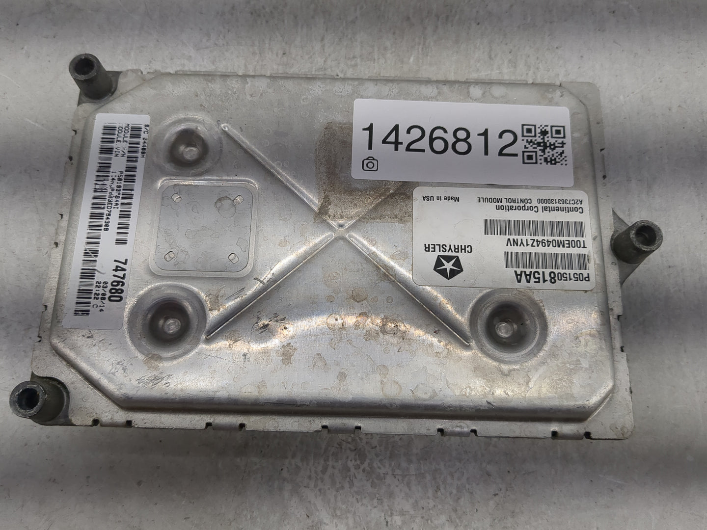 2013-2017 Jeep Patriot PCM Engine Control Computer ECU ECM PCU OEM P/N:P05150815AA A2C73631300000 Fits OEM Used Auto Parts -