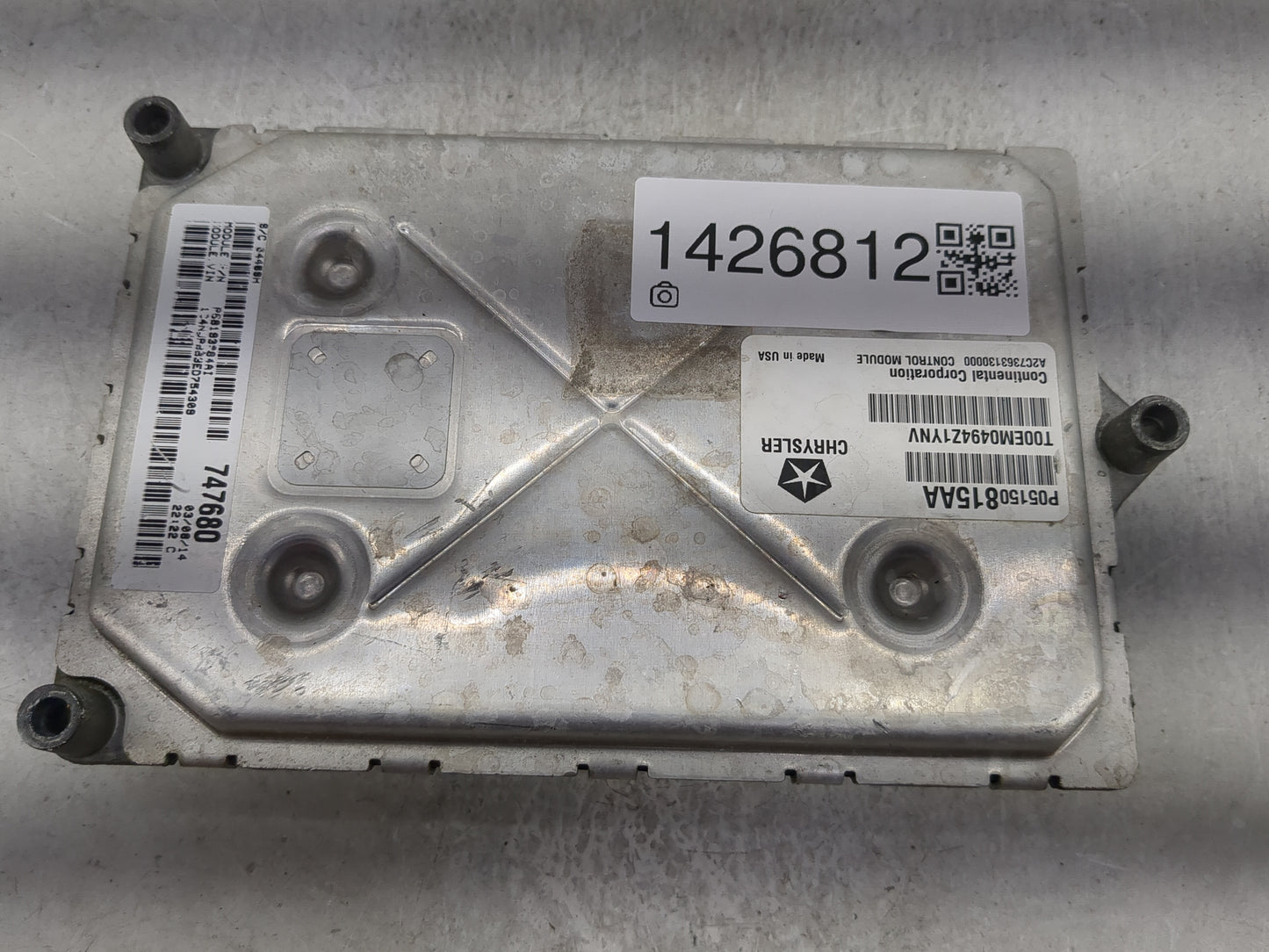 2013-2017 Jeep Patriot PCM Engine Control Computer ECU ECM PCU OEM P/N:P05150815AA A2C73631300000 Fits OEM Used Auto Parts -