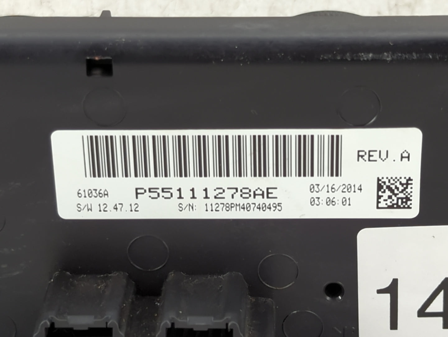 2011-2017 Jeep Patriot Climate Control Module Temperature AC/Heater Replacement P/N:P55111278AE Fits OEM Used Auto Parts - O