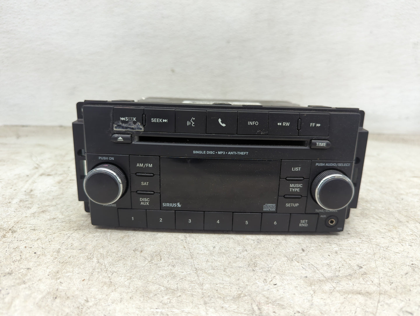 2012-2017 Jeep Patriot Radio AM FM Cd Player Receiver Replacement P/N:P05091197AC Fits Fits 2012 2013 2014 2015 2016 2017 OE