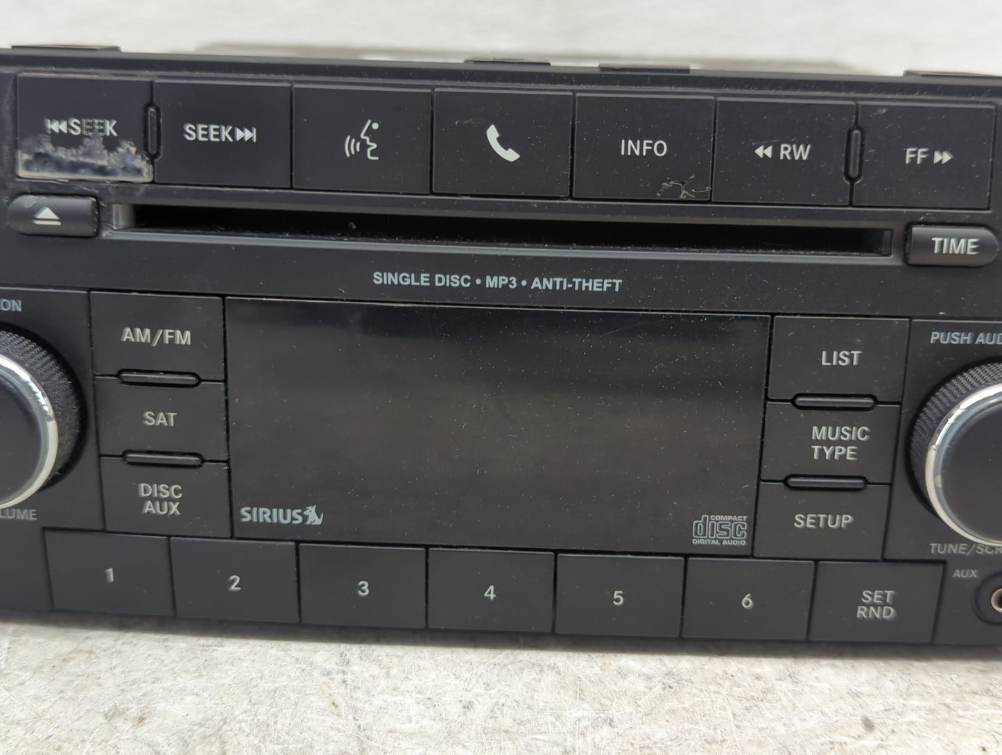 2012-2017 Jeep Patriot Radio AM FM Cd Player Receiver Replacement P/N:P05091197AC Fits Fits 2012 2013 2014 2015 2016 2017 OE