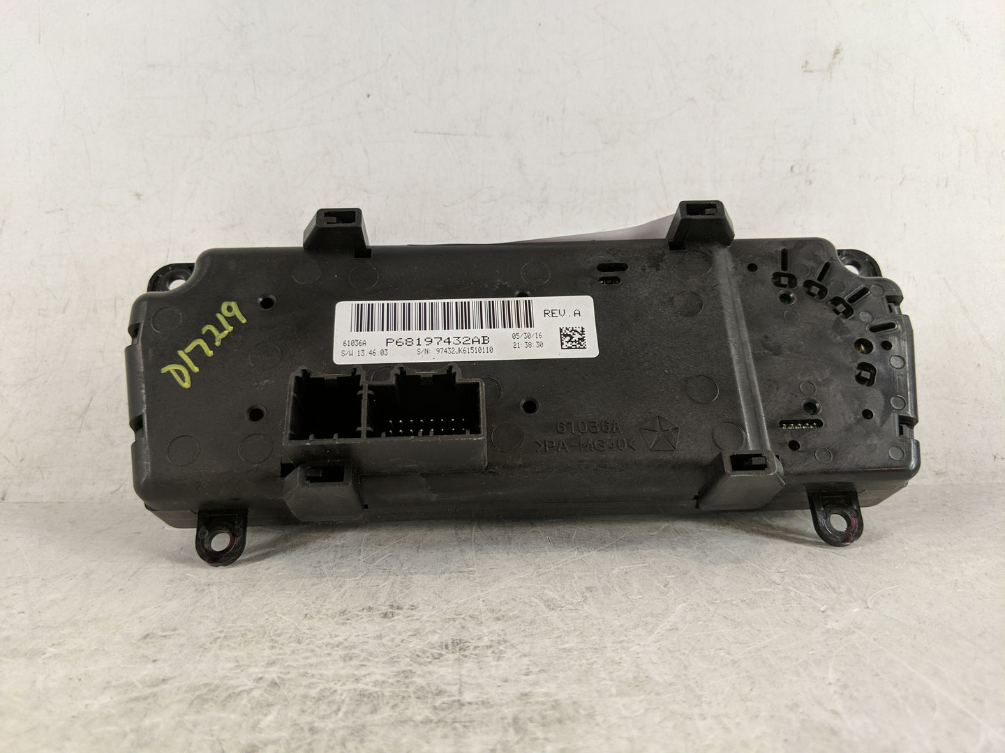 2014-2017 Jeep Wrangler Climate Control Module Temperature AC/Heater Replacement P/N:P68197432AB Fits Fits 2014 2015 2016 20