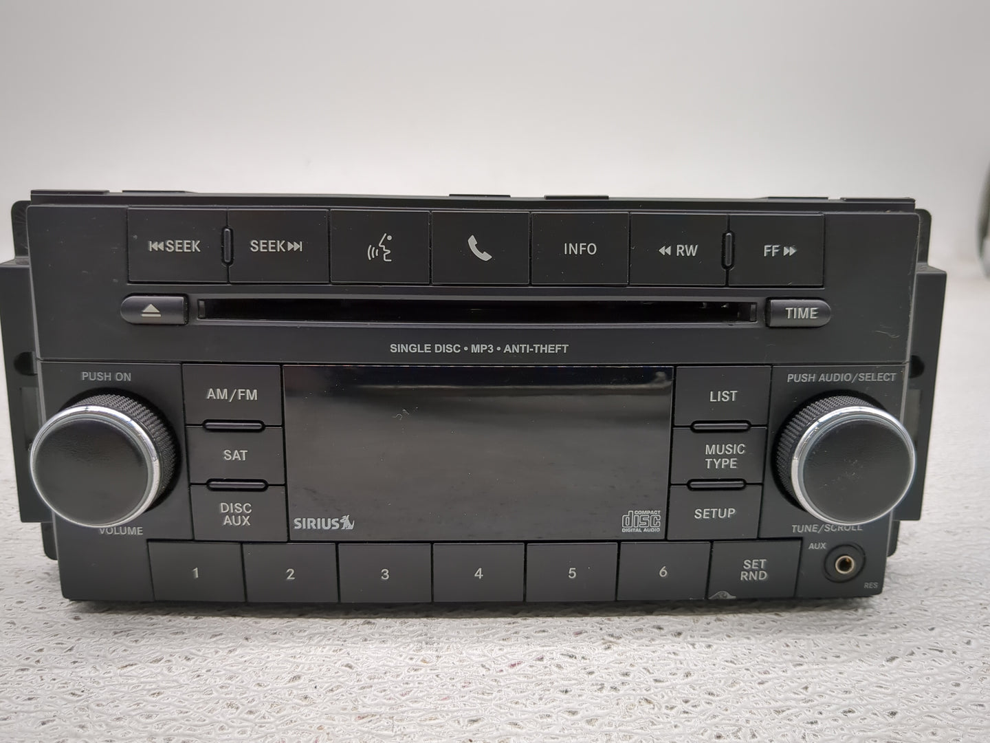 2012-2017 Jeep Wrangler Radio AM FM Cd Player Receiver Replacement P/N:P05091198AC Fits Fits 2012 2013 2014 2017 OEM Used Au