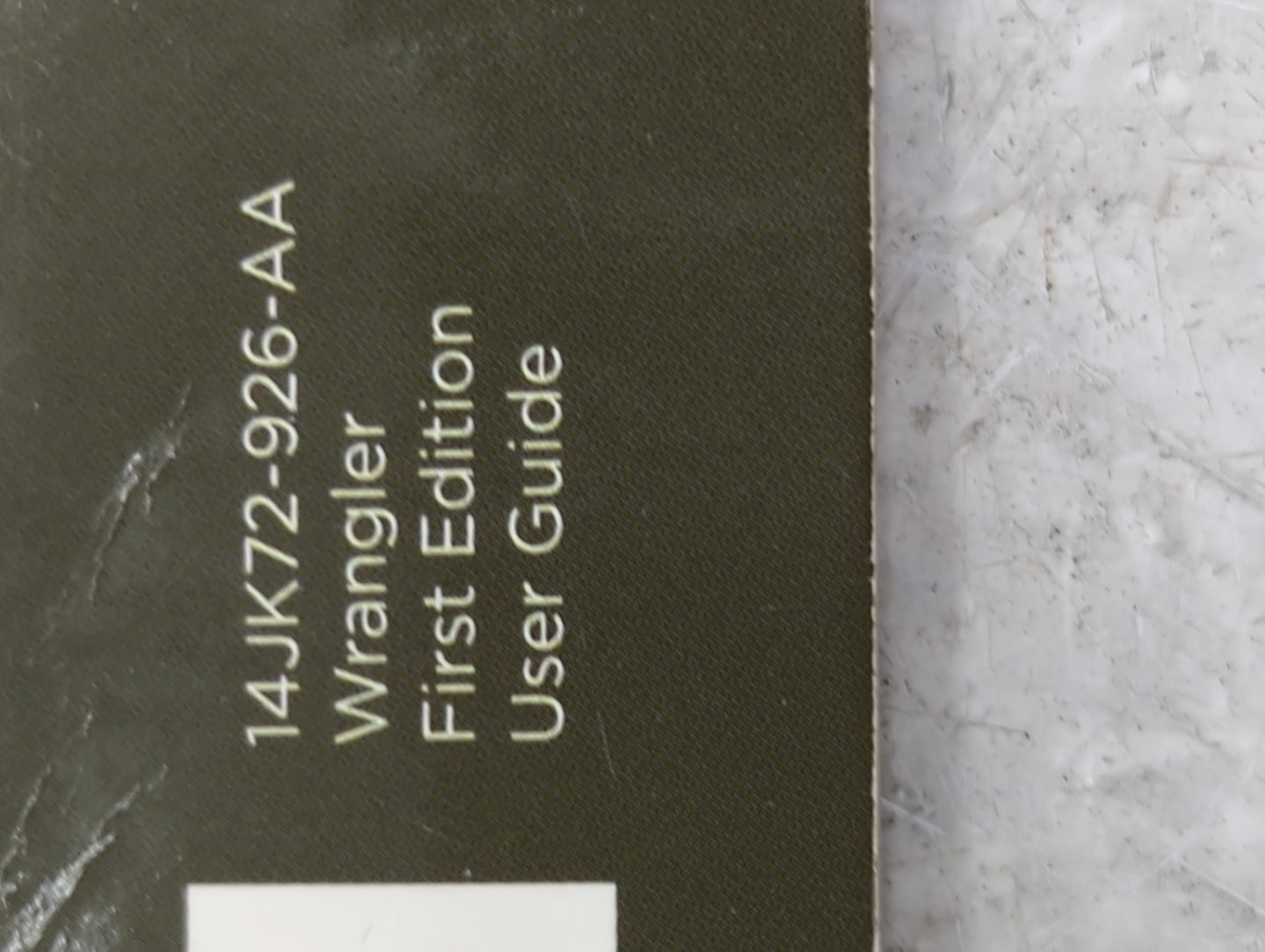 2014 Jeep Wrangler Owners Manual Book Guide OEM Used Auto Parts - Oemusedautoparts1.com
