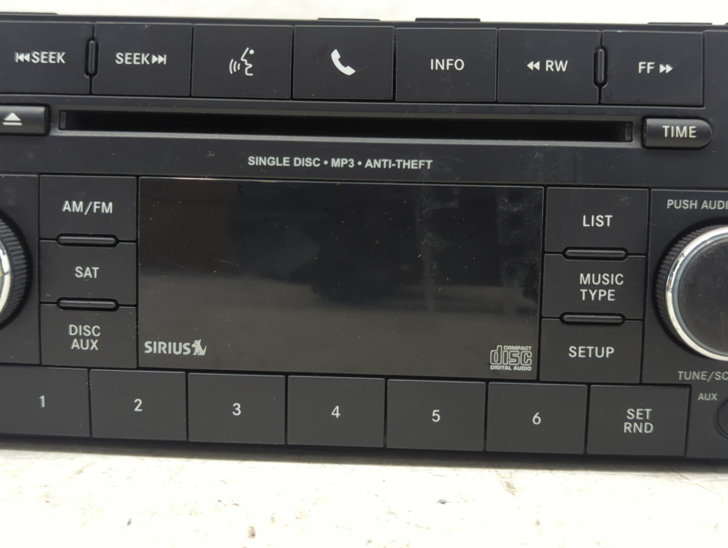 2012-2014 Jeep Wrangler Radio AM FM Cd Player Receiver Replacement P/N:P05091198AC SPNP05091198AC Fits Fits 2012 2013 2014 O