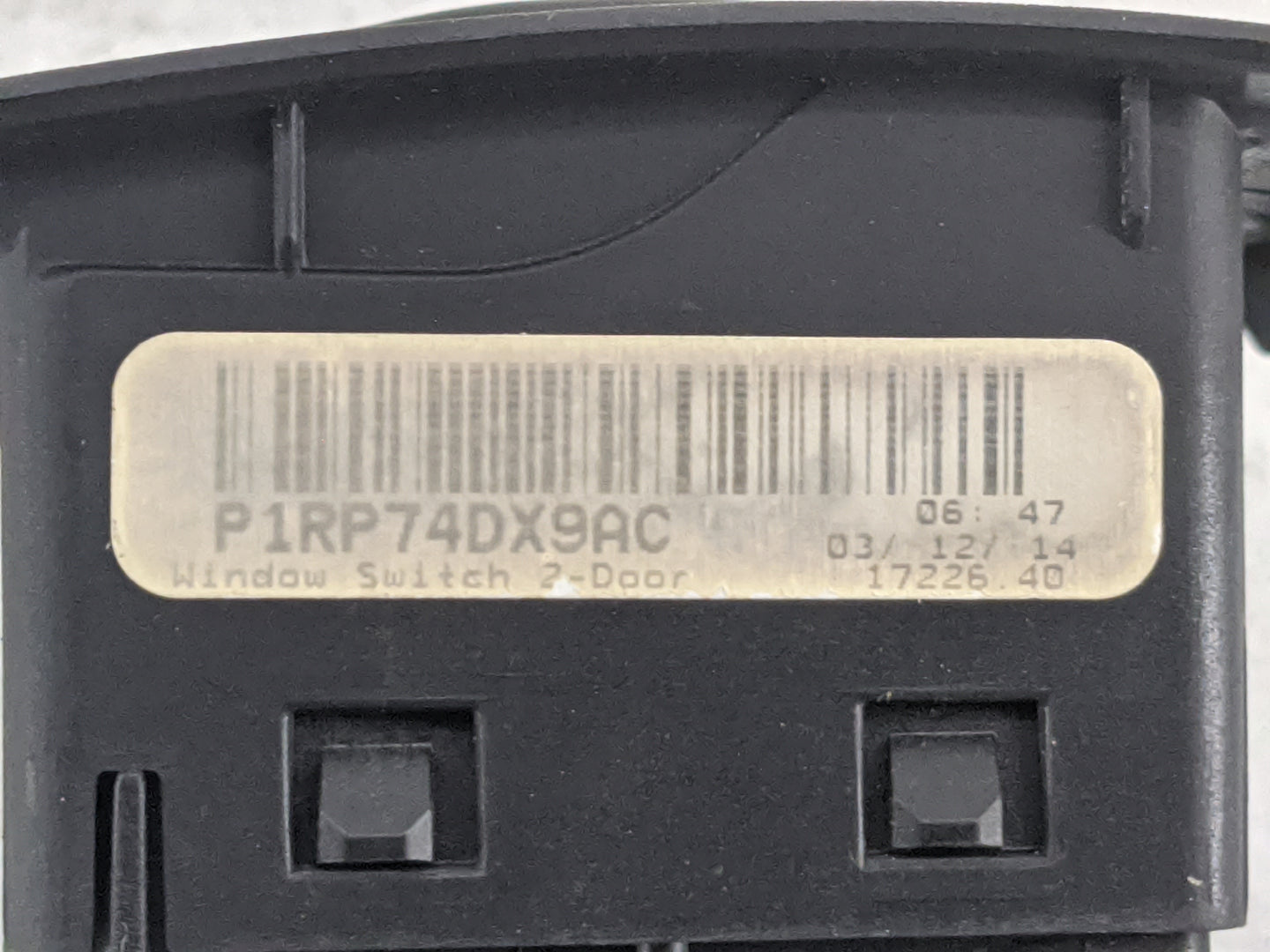 2011-2018 Jeep Wrangler Master Power Window Switch Replacement Driver Side Left P/N:P1RP74DX9AC 181040710028 Fits OEM Used A
