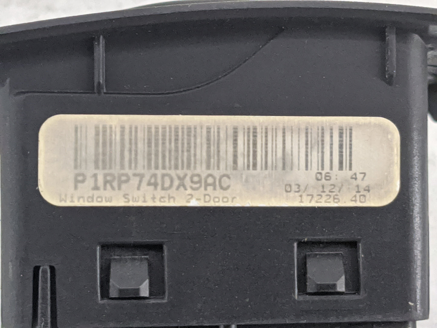 2011-2018 Jeep Wrangler Master Power Window Switch Replacement Driver Side Left P/N:P1RP74DX9AC 181040710028 Fits OEM Used A