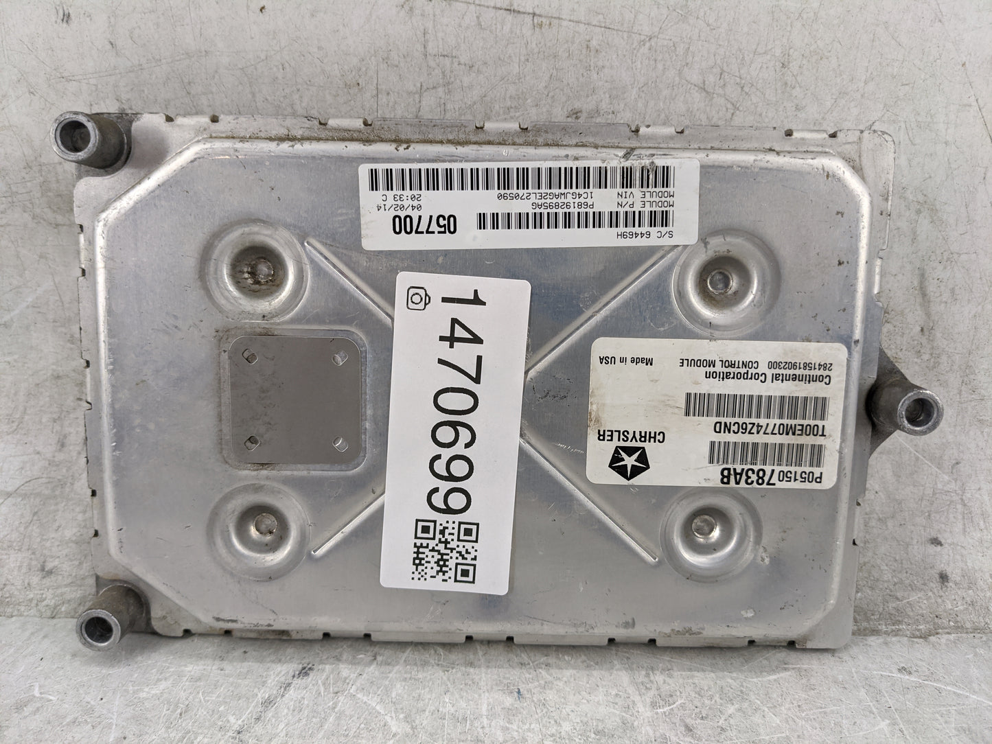 2014 Jeep Wrangler PCM Engine Control Computer ECU ECM PCU OEM P/N:P05150783AB T00EM0774Z6CND, P68192095AG, 2841581902300 Fi