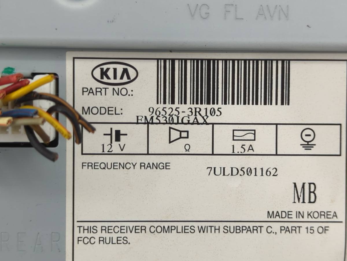 2014-2016 Kia Cadenza Information Radio Display Screen 1383890 - Oemusedautoparts1.com