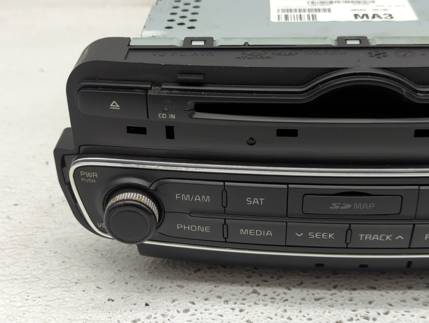 2014-2015 Kia Cadenza Radio AM FM Cd Player Receiver Replacement P/N:96560-3R105 Fits Fits 2014 2015 OEM Used Auto Parts - O