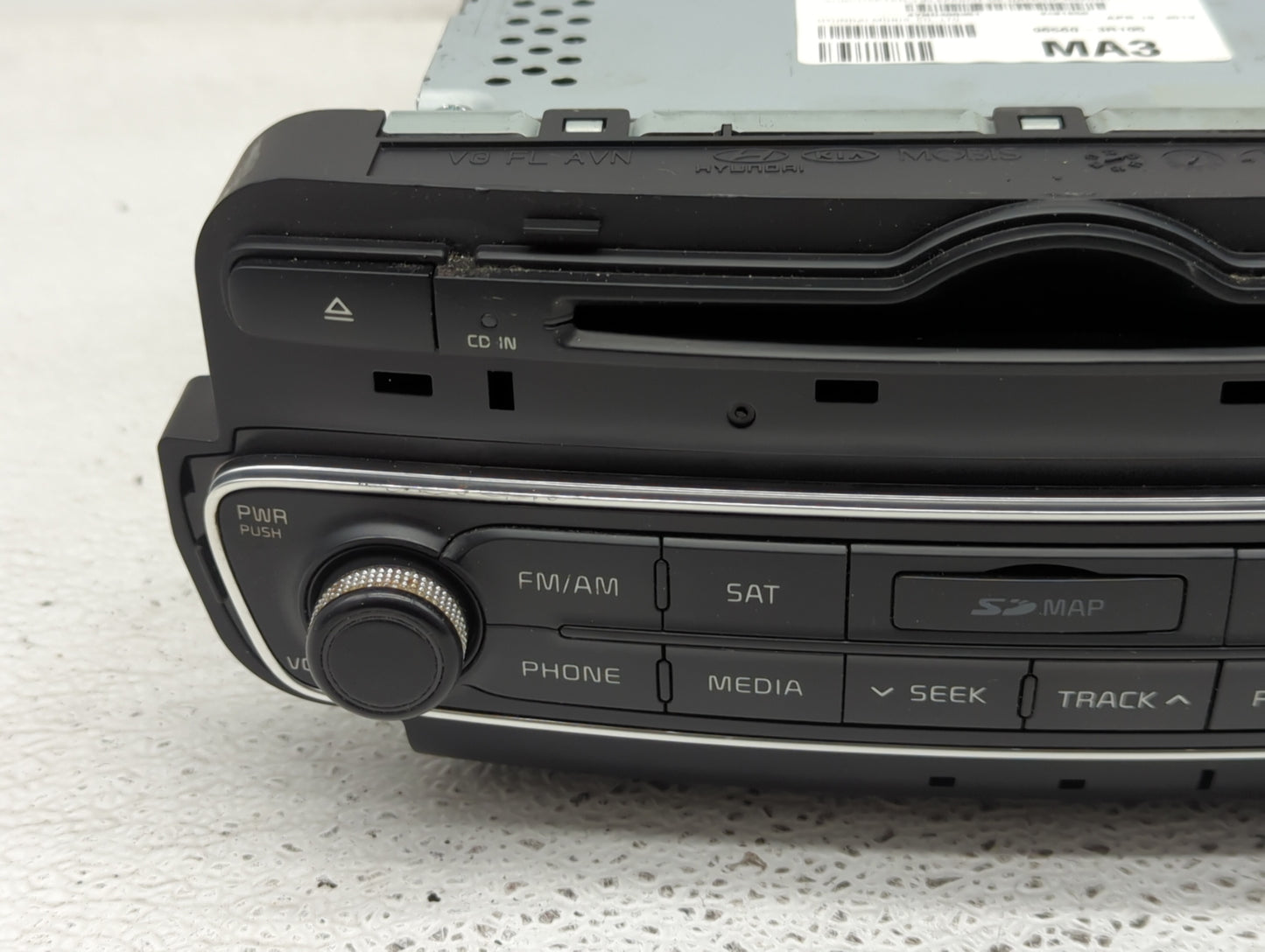 2014-2015 Kia Cadenza Radio AM FM Cd Player Receiver Replacement P/N:96560-3R105 Fits Fits 2014 2015 OEM Used Auto Parts - O