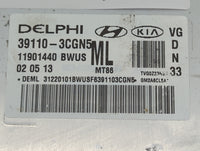 2014-2016 Kia Cadenza PCM Engine Control Computer ECU ECM PCU OEM P/N:39110-3CGN5 Fits Fits 2014 2015 2016 OEM Used Auto Par