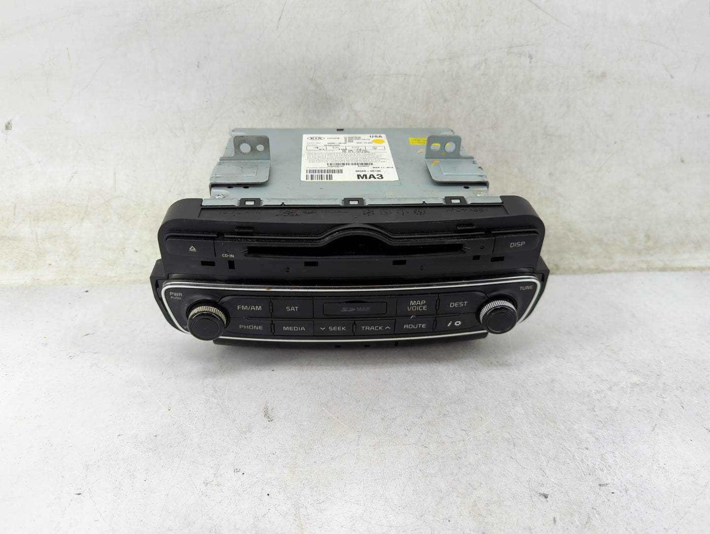 2014-2015 Kia Cadenza Radio AM FM Cd Player Receiver Replacement P/N:96560-3R105 Fits Fits 2014 2015 OEM Used Auto Parts - O