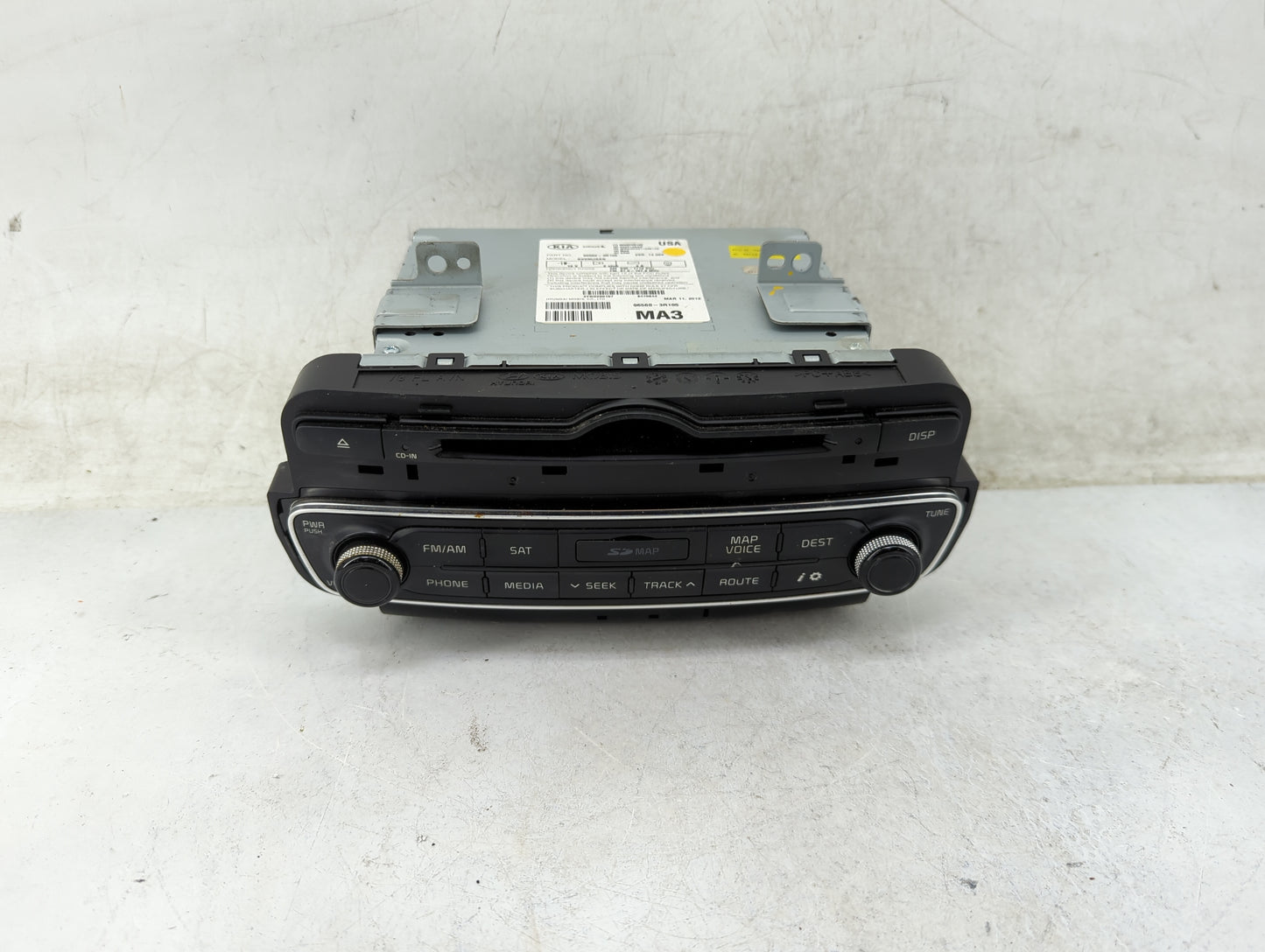 2014-2015 Kia Cadenza Radio AM FM Cd Player Receiver Replacement P/N:96560-3R105 Fits Fits 2014 2015 OEM Used Auto Parts - O
