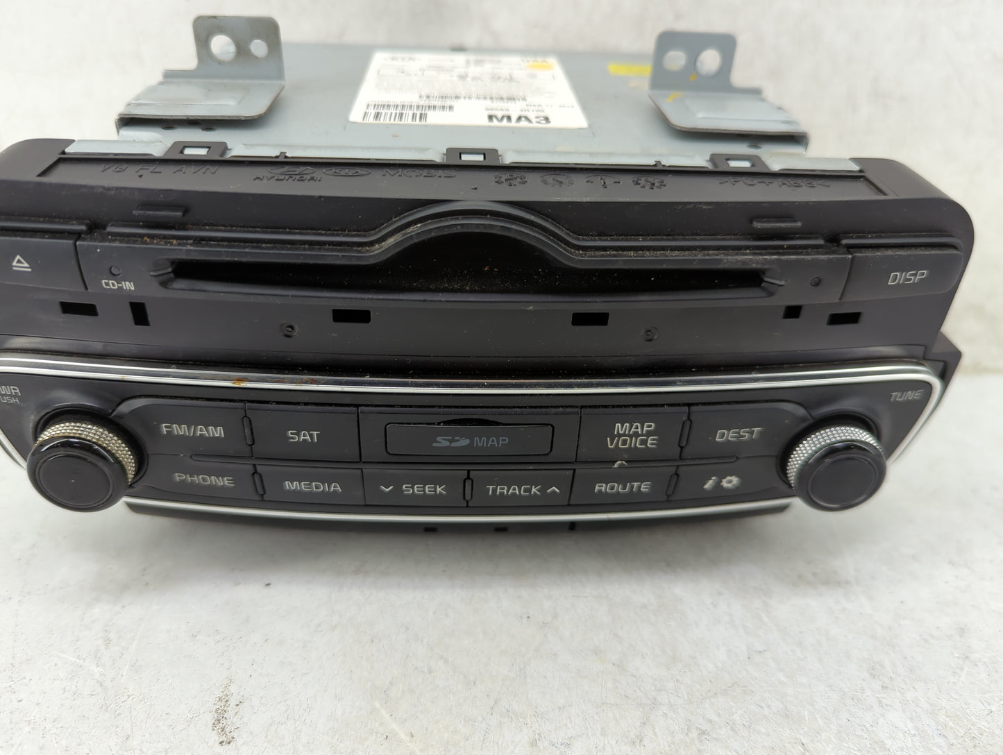 2014-2015 Kia Cadenza Radio AM FM Cd Player Receiver Replacement P/N:96560-3R105 Fits Fits 2014 2015 OEM Used Auto Parts - O