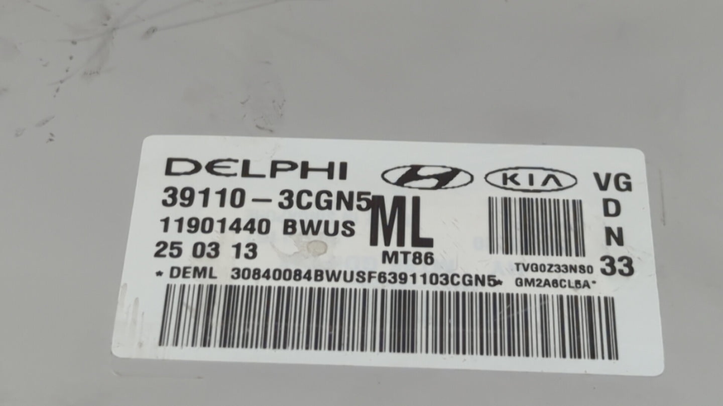 2014-2016 Kia Cadenza PCM Engine Control Computer ECU ECM PCU OEM P/N:39111-3CGN1 39110-3CGN5 Fits Fits 2014 2015 2016 OEM U
