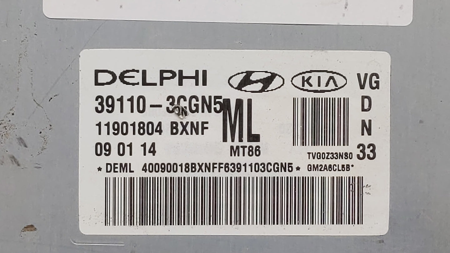 2014-2016 Kia Cadenza PCM Engine Control Computer ECU ECM PCU OEM P/N:39111-3CGN1 39110-3CGN5 Fits Fits 2014 2015 2016 OEM U