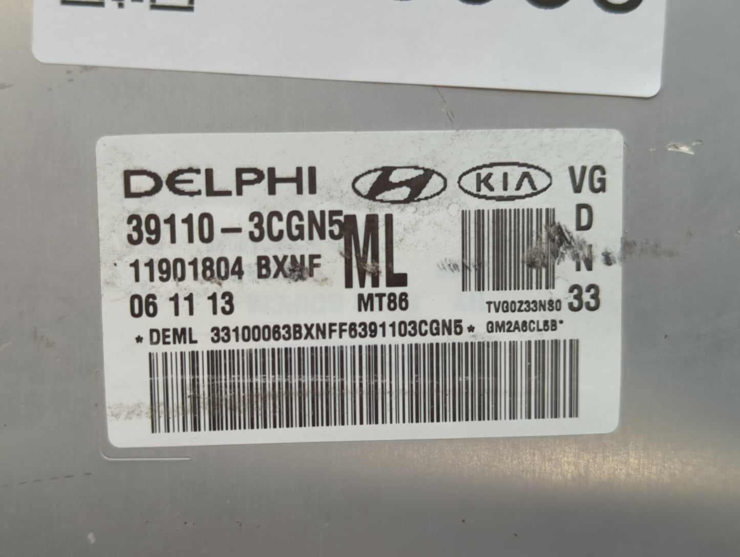 2014-2016 Kia Cadenza PCM Engine Control Computer ECU ECM PCU OEM P/N:39111-3CGN1 39110-3CGN5 Fits Fits 2014 2015 2016 OEM U