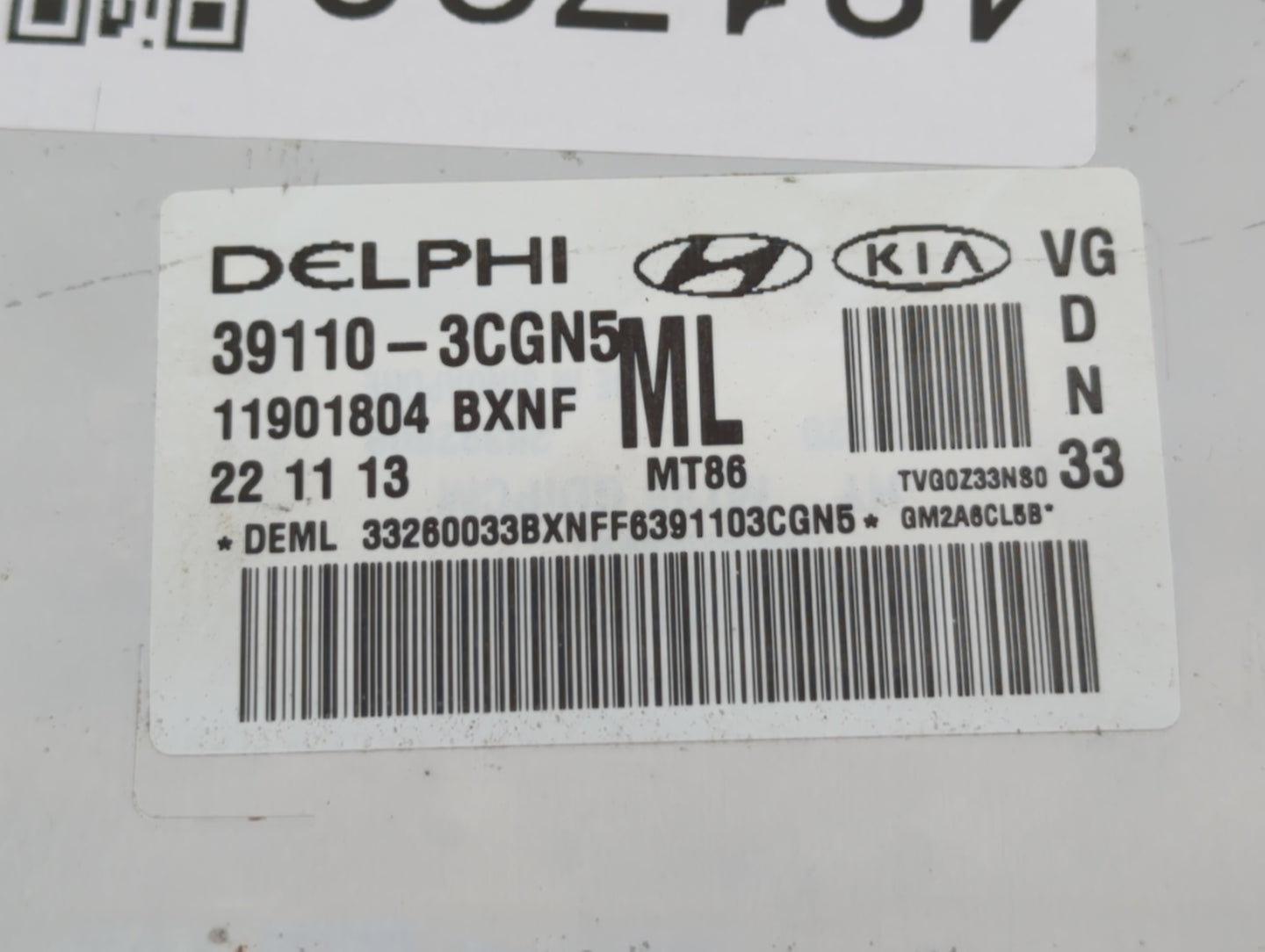 2014-2016 Kia Cadenza PCM Engine Control Computer ECU ECM PCU OEM P/N:39110-3CGN5 39110-3CGN9 Fits Fits 2014 2015 2016 OEM U