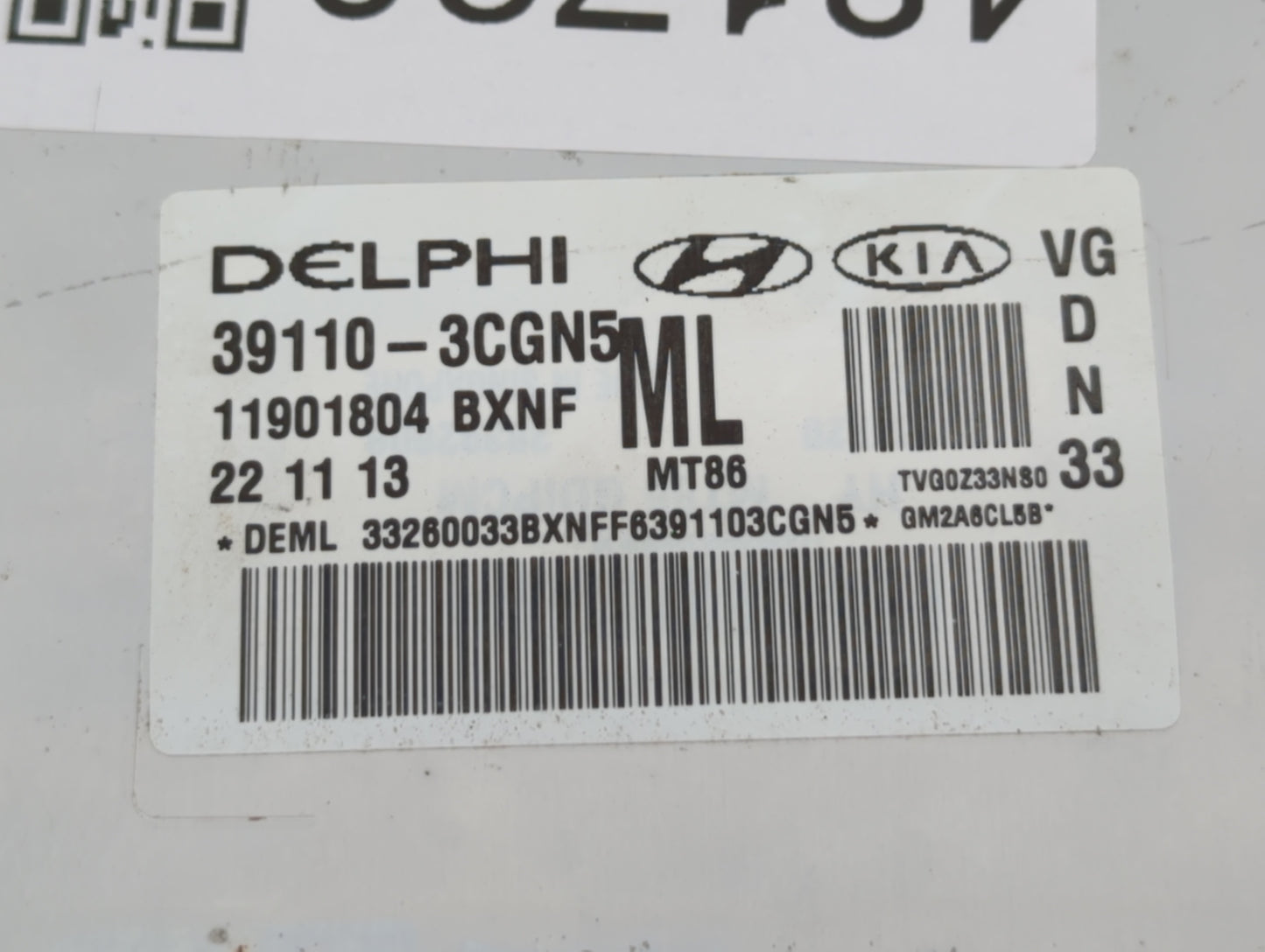 2014-2016 Kia Cadenza PCM Engine Control Computer ECU ECM PCU OEM P/N:39110-3CGN5 39110-3CGN9 Fits Fits 2014 2015 2016 OEM U