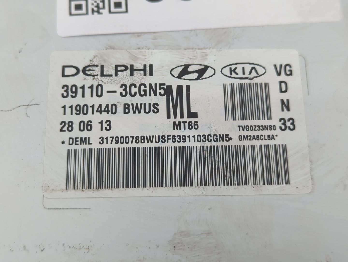 2014-2016 Kia Cadenza PCM Engine Control Computer ECU ECM PCU OEM P/N:39110-3CGN5 39110-3CGN9 Fits Fits 2014 2015 2016 OEM U
