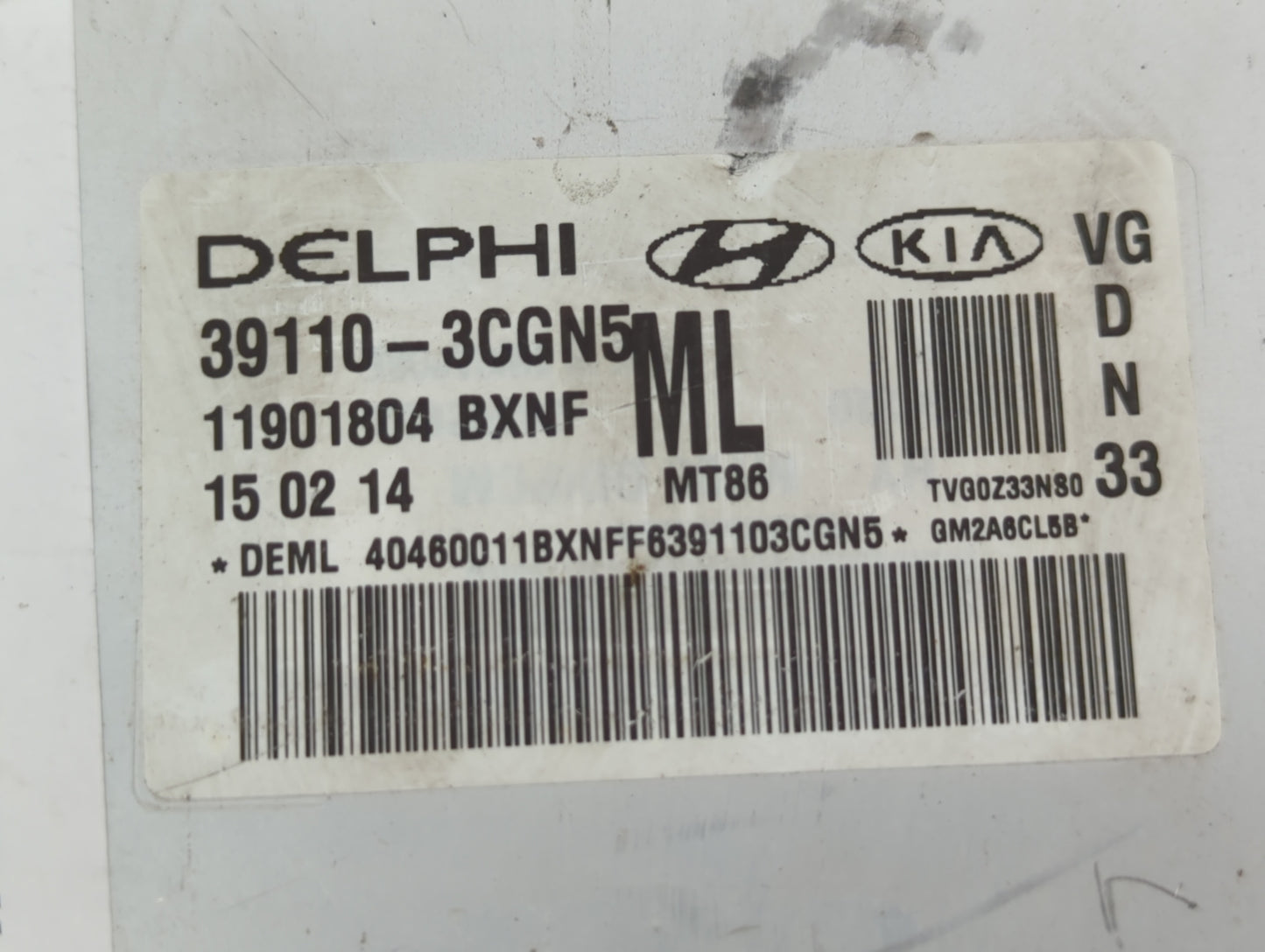 2014-2016 Kia Cadenza PCM Engine Control Computer ECU ECM PCU OEM P/N:39110-3CGN5 39110-3CGN9 Fits Fits 2014 2015 2016 OEM U