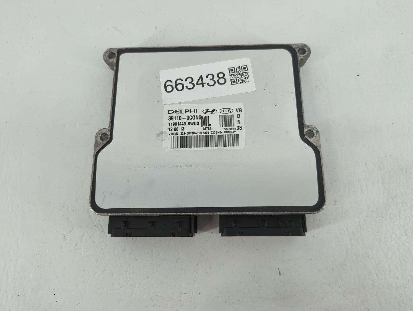 2014-2016 Kia Cadenza PCM Engine Control Computer ECU ECM PCU OEM P/N:39110-3CGN5 Fits Fits 2014 2015 2016 OEM Used Auto Par
