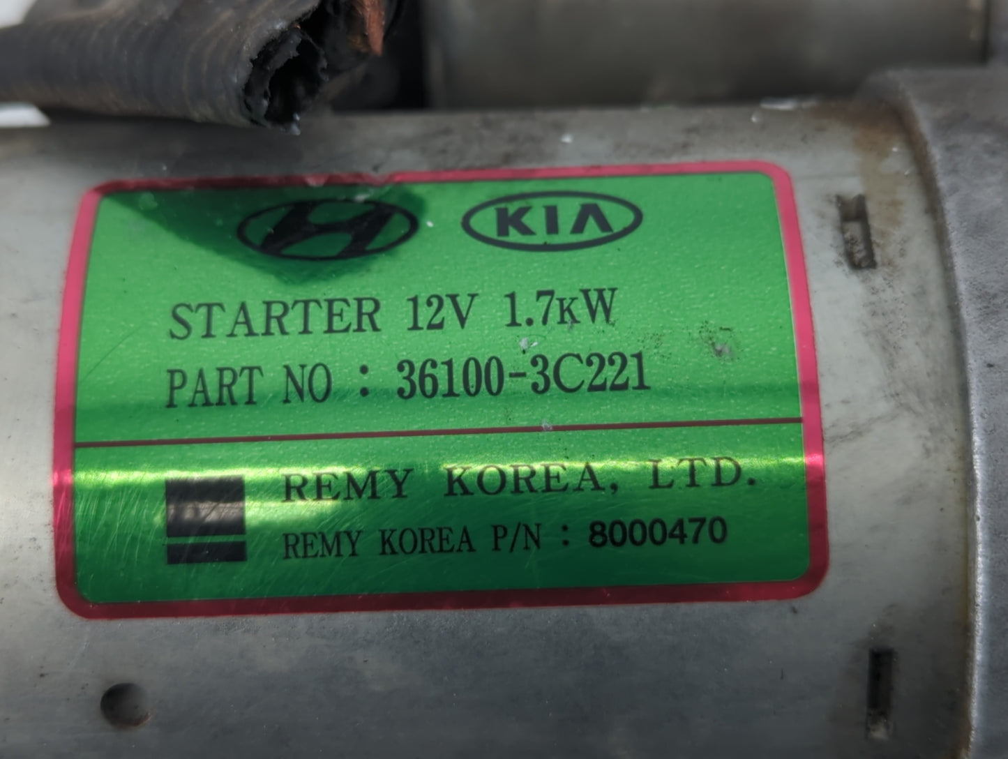 2014-2015 Kia Cadenza Car Starter Motor Solenoid OEM P/N:36100-3C221 Fits Fits 2012 2013 2014 2015 2016 OEM Used Auto Parts 