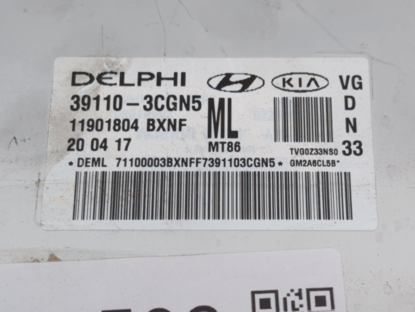2014-2016 Kia Cadenza PCM Engine Control Computer ECU ECM PCU OEM P/N:39110-3CGN5 Fits Fits 2014 2015 2016 OEM Used Auto Par