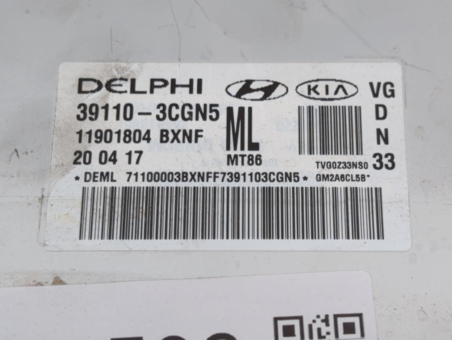 2014-2016 Kia Cadenza PCM Engine Control Computer ECU ECM PCU OEM P/N:39110-3CGN5 Fits Fits 2014 2015 2016 OEM Used Auto Par