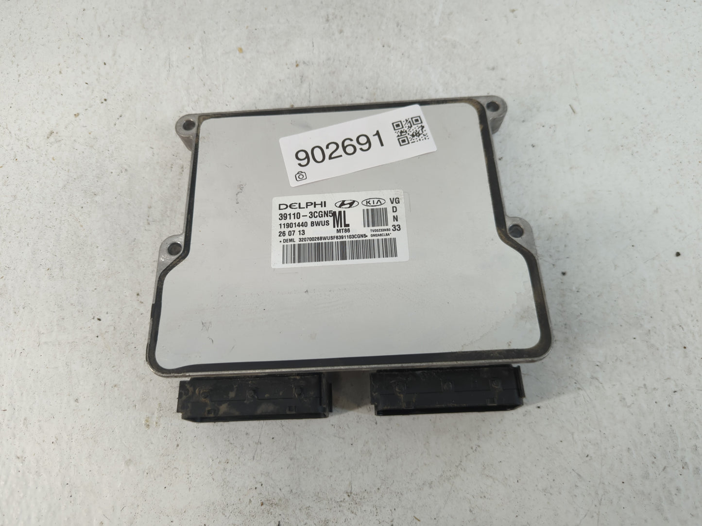 2014-2016 Kia Cadenza PCM Engine Control Computer ECU ECM PCU OEM P/N:39110-3CGN5 Fits Fits 2014 2015 2016 OEM Used Auto Par