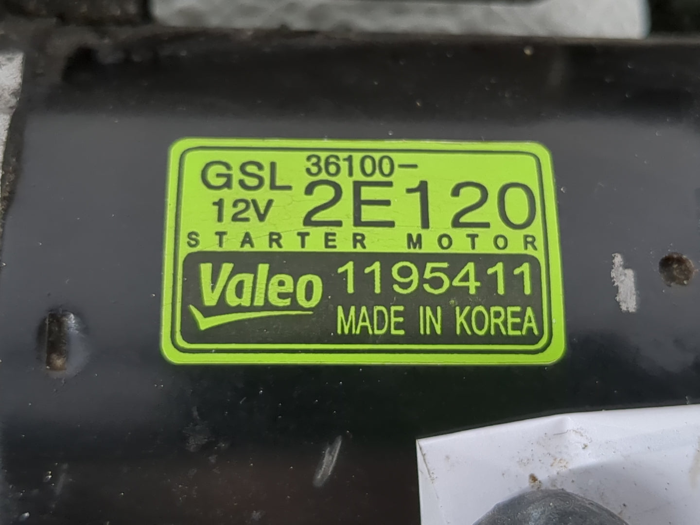 2014-2016 Kia Forte Car Starter Motor Solenoid OEM P/N:1195411 36100-2E120 Fits Fits 2012 2013 2014 2015 2016 OEM Used Auto 