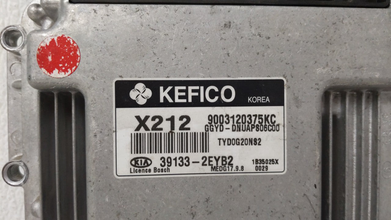 2014 Kia Forte PCM Engine Control Computer ECU ECM PCU OEM P/N:39133-2EYB2 Fits OEM Used Auto Parts - Oemusedautoparts1.com