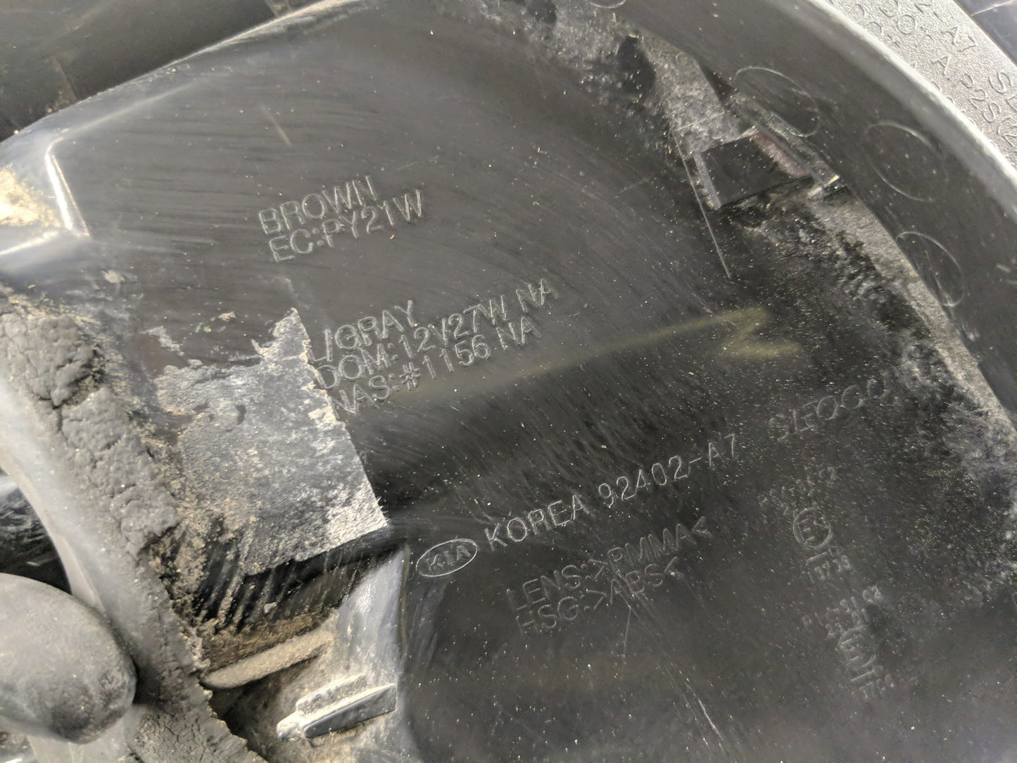 2014 Kia Forte Tail Light Assembly Driver Left OEM P/N:92402-A7 Fits OEM Used Auto Parts - Oemusedautoparts1.com
